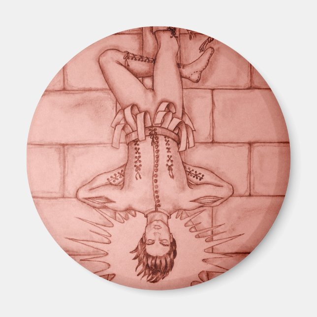 Die Tarot-Karte des hängenden Mannes Magnet (Vorne)