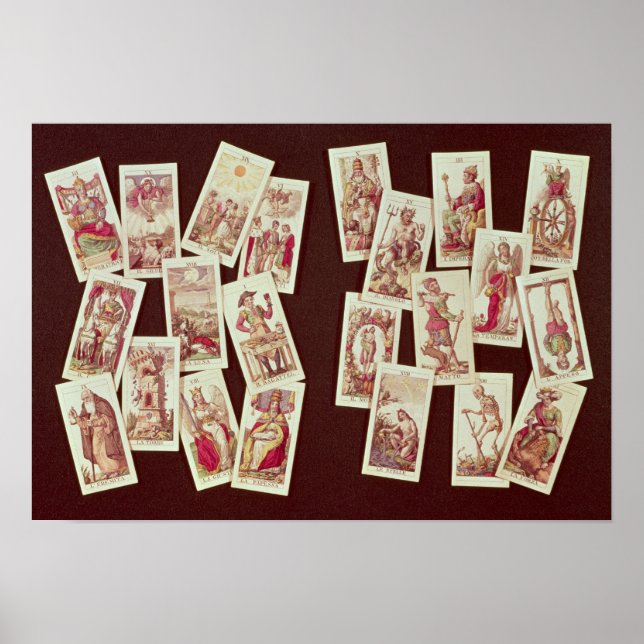 Die Tarot-Karten des großen Arkanas Poster (Vorne)