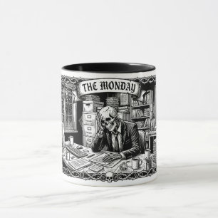 Die Tarotkarte Montag Lustiger Unternehmensskele Tasse