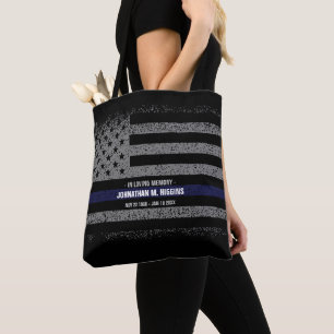 Die Tasche der Thin Blue Line-Flag- der Gedächtni