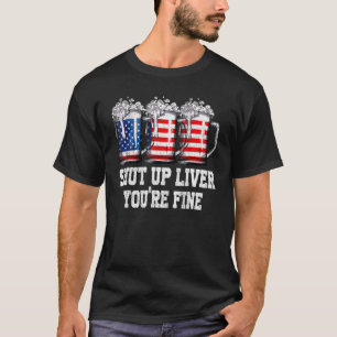 Die Tasse 4. Juli von US Flag Bierbraut die Leber, T-Shirt