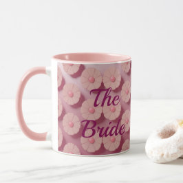 Die Tasse "Bride Wine Pink Daisies Combo"