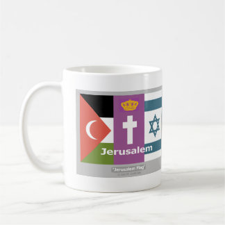 Die Tasse der Flagge von Jerusalem