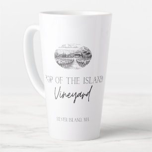 Die Tasse der Weinkellerei auf der Insel