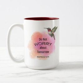 Die Tasse des Kaffees macht sich über morgen keine