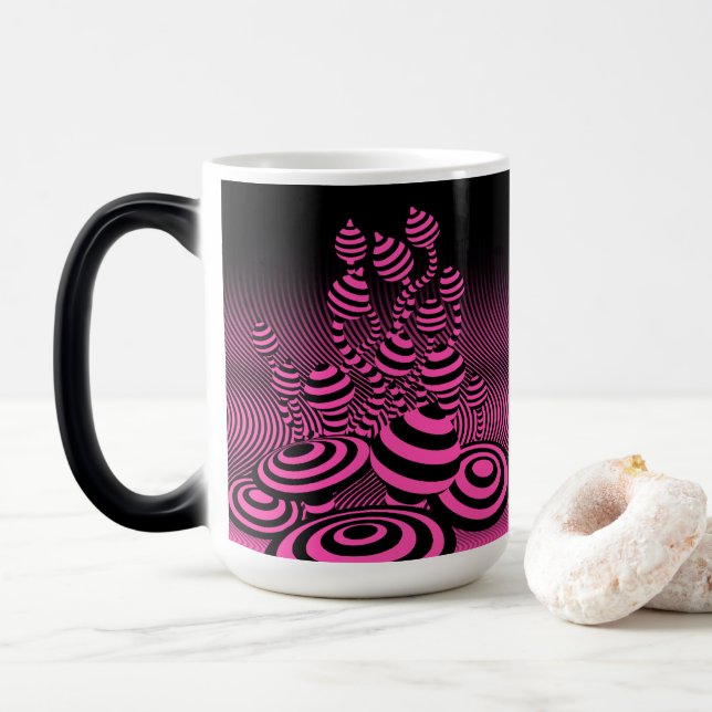 Die Tasse des Kaffees Magic Mushroom geometrische  (Mit Donut)