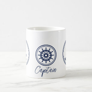 Die Tasse des Kapitäns, der blaue Anker und das Sc