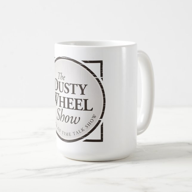 Die Tasse "Dusty Wheel Show Podcast" (VorderseiteRechts)