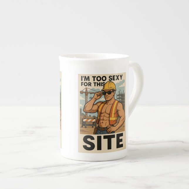 Die Tasse "Ich bin zu sexy für die Seite" (Vorderseite Rechts)