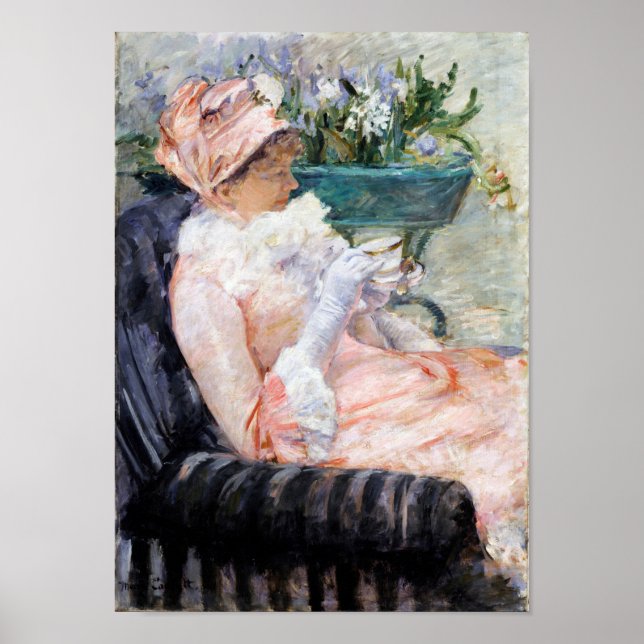 Die Tasse Tee, Mary Cassatt Poster (Vorne)