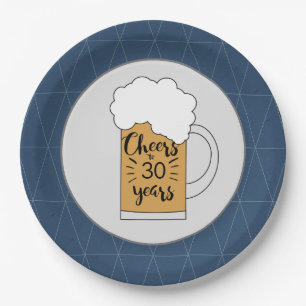 Die Tasse von Graubäumen und Blauen Biersorten fr Pappteller