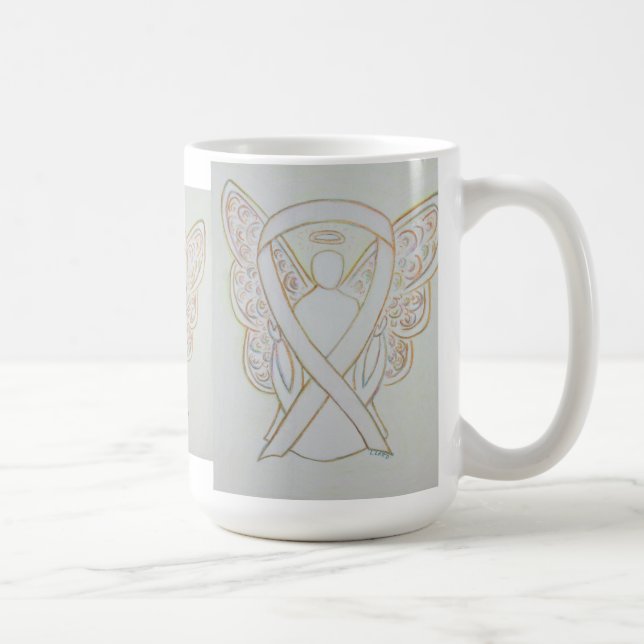 Die Tasse "White Awareness Ribbon Angel" (Rechts)