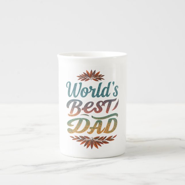 Die Tasse zum besten Vater der Welt - eine China (Vorderseite)