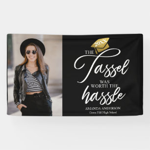 Die Tassel war den einfachen Abschluss schwarz wer Banner