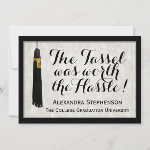 Die Tassel war den schweren Uni-Abschluss wert Einladung