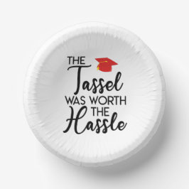 Die Tassel war es wert, den harten roten Graduate Pappteller