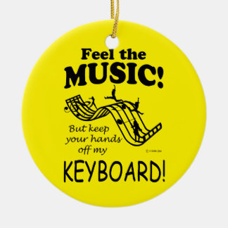 Die Tastatur spürt die Musik Keramik Ornament
