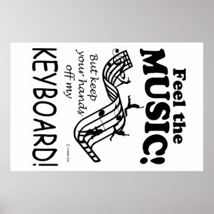 Die Tastatur spürt die Musik Poster