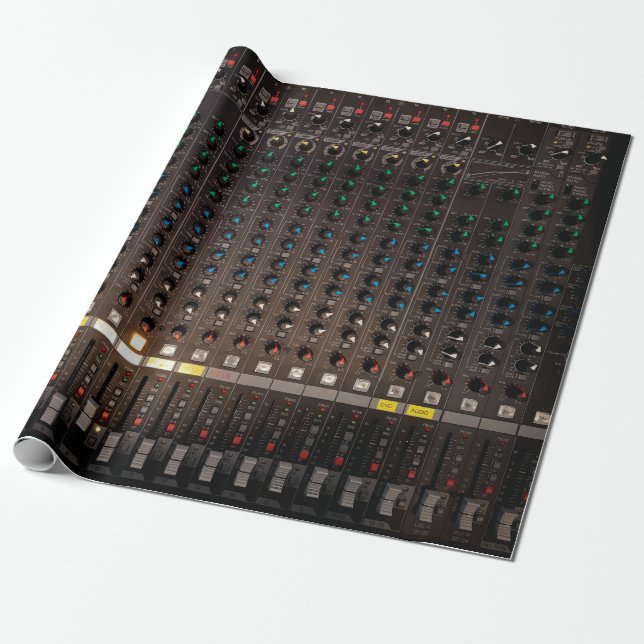 Die Taste am Audio-Mixer Geschenkpapier (Ungerollt)