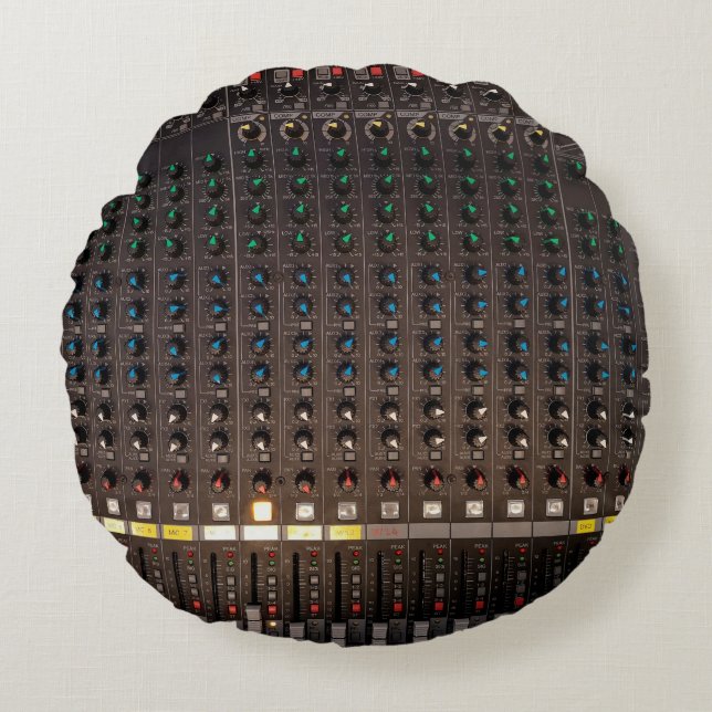 Die Taste am Audio-Mixer Rundes Kissen (Vorderseite)