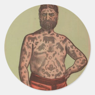 Die Tattooen Griechen Runder Aufkleber