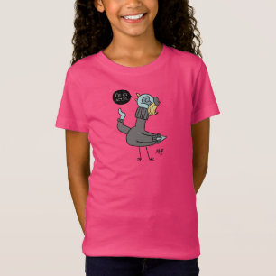 Die Taube, die ich bin ein Künstlermädchen Pink-T T-Shirt