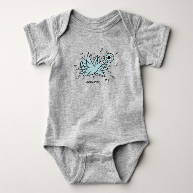Die Taube Freakout Baby Gray Strampler (Vorderseite)