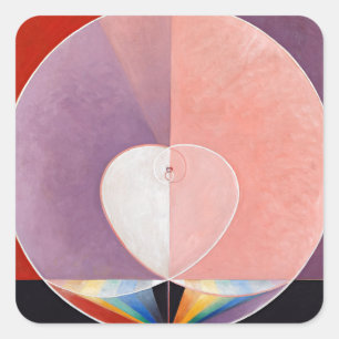 Die Taube, Nr. 2 von Hilma af Klint Quadratischer Aufkleber