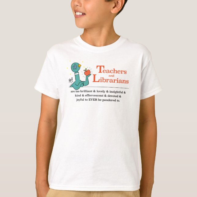 Die Taubenlehrer und Bibliothekare Kinder weiß T-Shirt (Vorderseite)