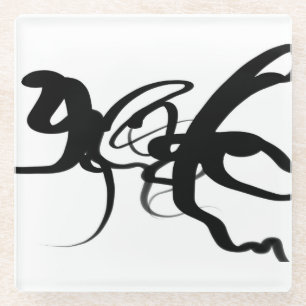 Die Taucher: Abstrakt Schwarz und Weiß Glasuntersetzer