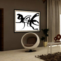 Die Taucher: Abstrakt Schwarz und Weiß