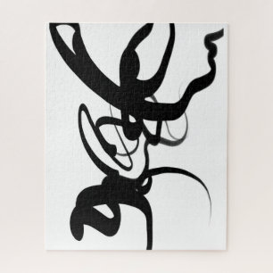 Die Taucher: Abstrakt Schwarz und Weiß Puzzle