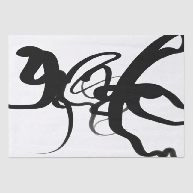 Die Taucher: Abstrakt Schwarz und Weiß Seidenpapier (Vorderseite)