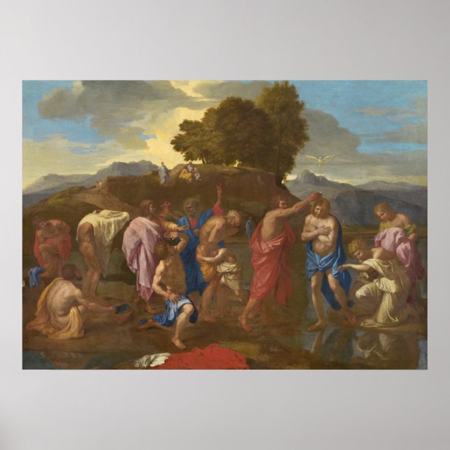 Die Taufe Christi 1641-42 Poster (Vorne)