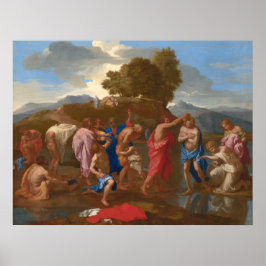 Die Taufe Christi - Nicolas Poussin Fine Art Poster