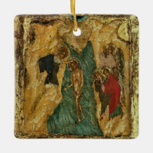 Die Taufe Christi Orthodoxe christliche Ikone Keramikornament