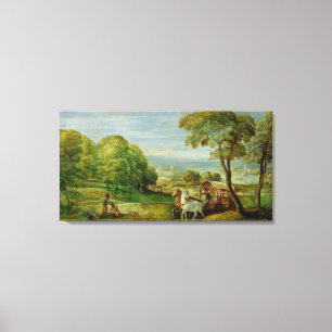 Die Taufe der äthiopischen Eunuch Leinwanddruck