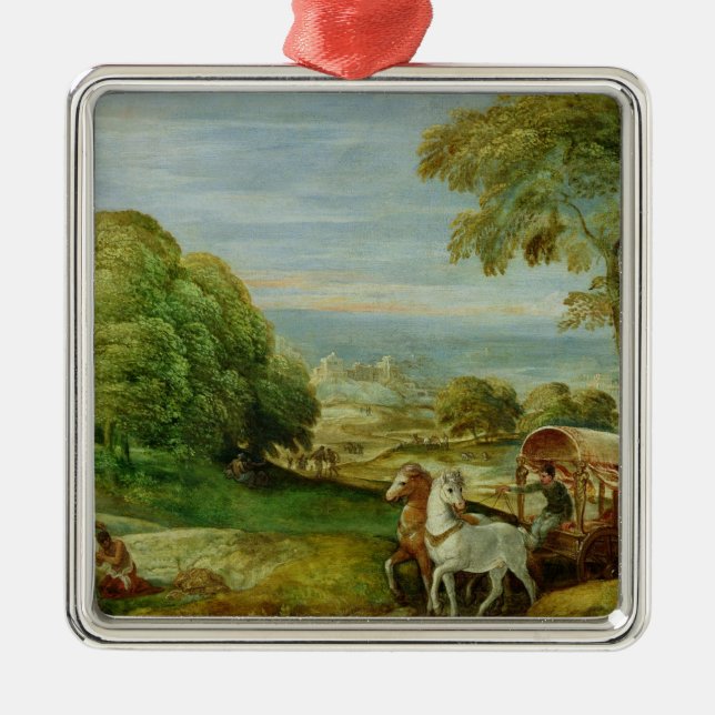 Die Taufe des äthiopischen Eunuchs Silbernes Ornament (Vorne)