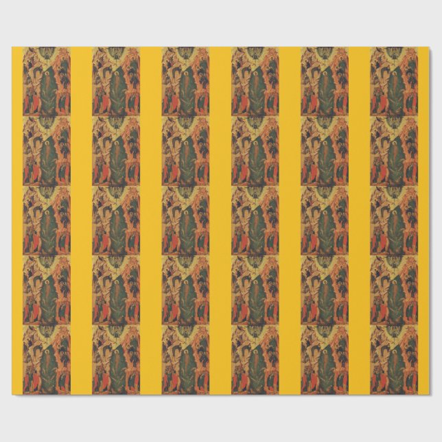Die Taufe Jesu Christi Byzantinische Ikone Geschenkpapier (Flach)