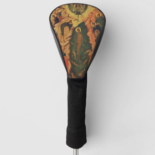 Die Taufe Jesu Christi Byzantinische Ikone Golf Headcover (Vorderseite)