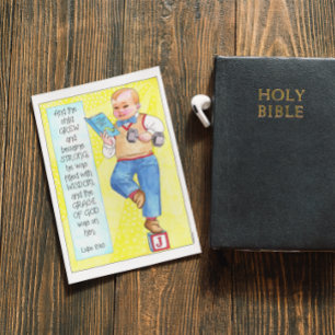 Die Taufe-Taufwidmungs-Karte des Jungen Karte