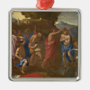 Die Taufe von Christus, 1641-42 Silbernes Ornament