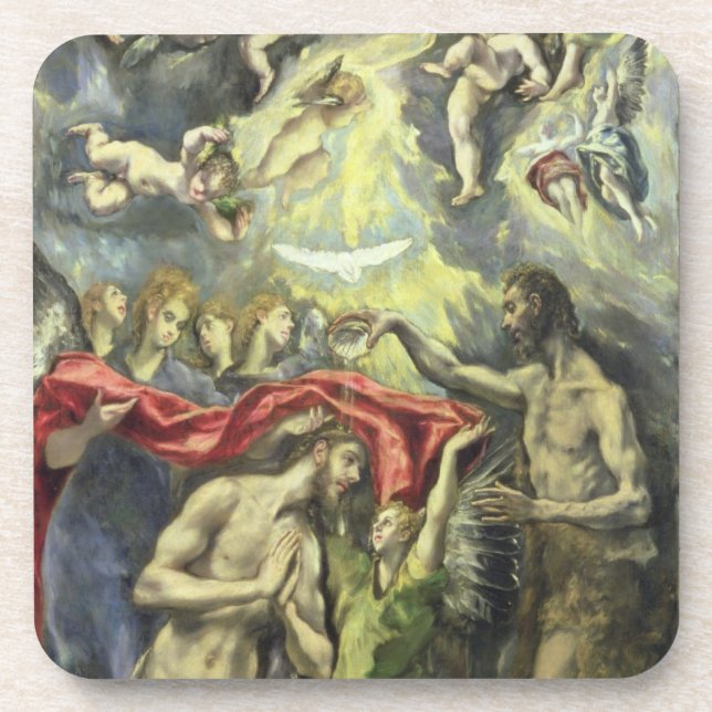 Die Taufe von Christus, c.1597 (Öl auf Leinwand) Untersetzer (Vorderseite)