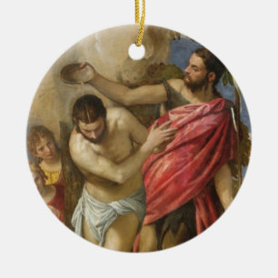 Die Taufe von Christus Keramikornament