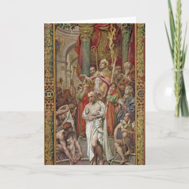 Die Taufe von Clovis I Karte (Vorderseite)