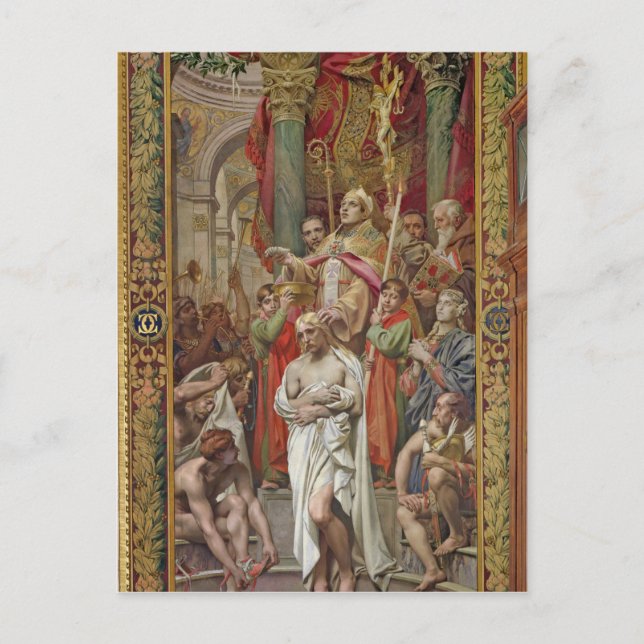 Die Taufe von Clovis I Postkarte (Vorderseite)