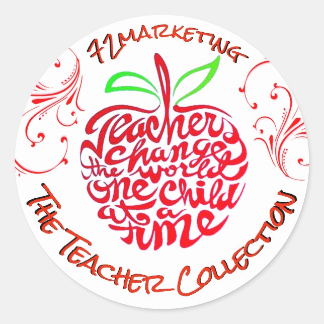 Die Teacher Collection Label Aufkleber Apple Schoo (Vorderseite)