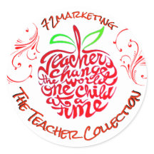 Die Teacher Collection Label Aufkleber Apple Schoo