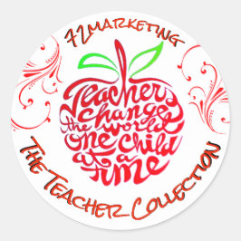 Die Teacher Collection Label Aufkleber Apple Schoo