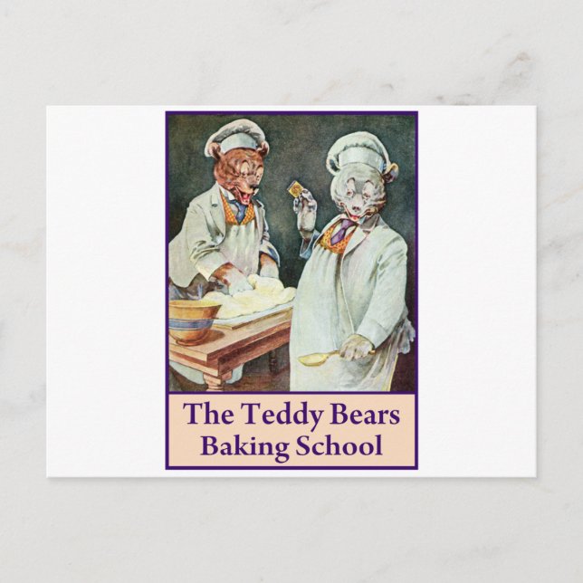 Die Teddy Bären-Bäckerei Postkarte (Vorderseite)